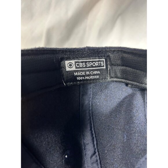 CBS Sports Navy Blue Adjustable Baseball Cap Patch Polyester Felt Strap back New - Picture 8 of 9